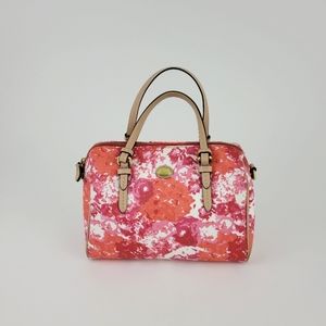 Coach Pink and Red Floral Bag
